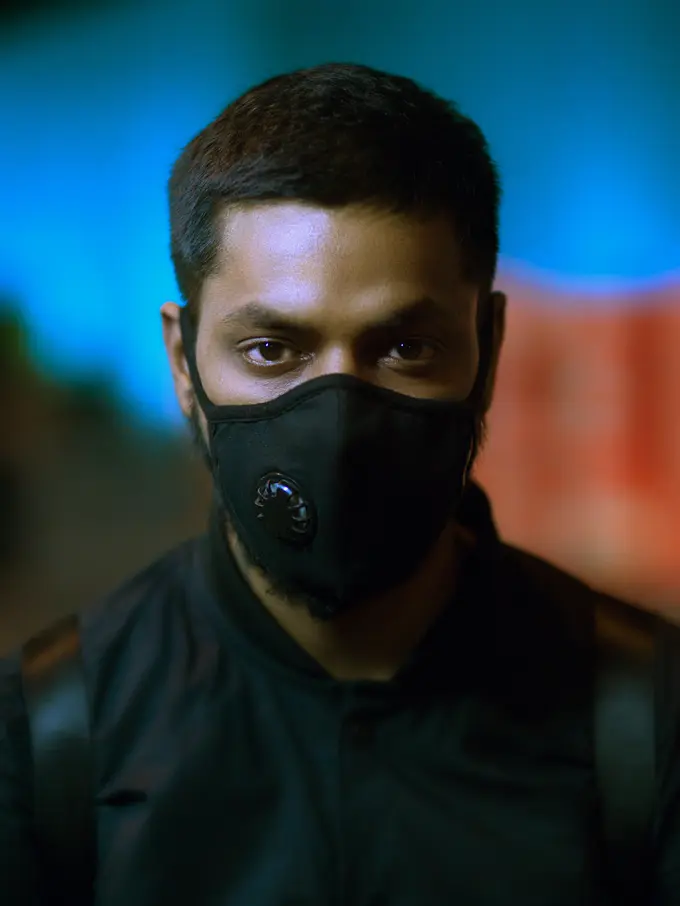 ilustrasi masker berkatup