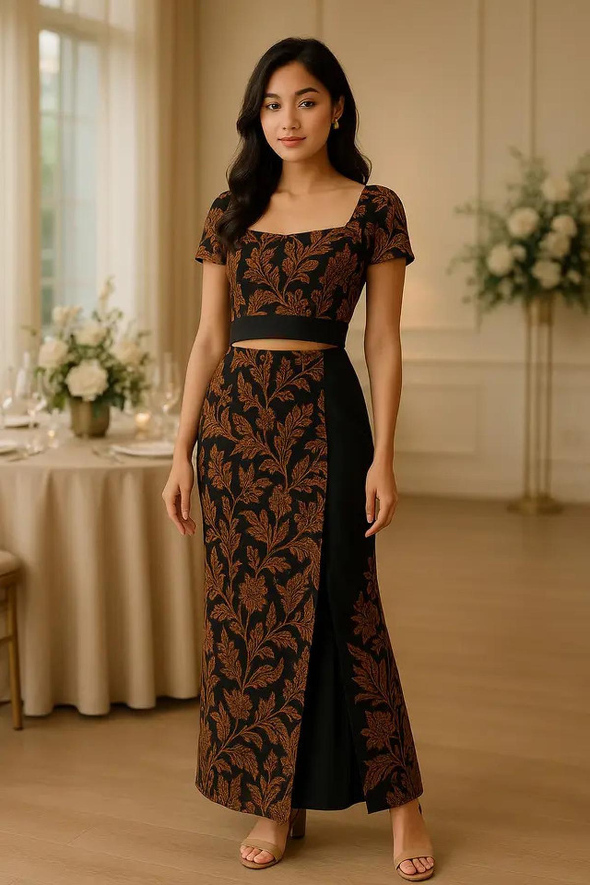 7 Model Rok Batik Kombinasi Kain Polos Wanita Modern yang Elegan