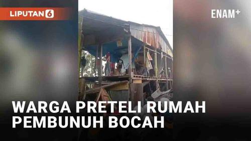 VIDEO: Warga Preteli Rumah Pelaku Pembunuhan Bocah Bermotif Jual Organ di Makassar