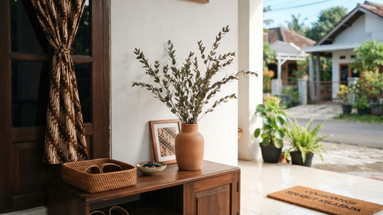 Tanaman kering yang tidak mudah berdebu untuk dekorasi rumah sebagai pilihan cerdas penghias ruangan minimalis model ruscus kering