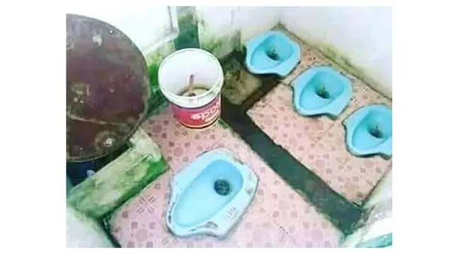 6 Potret WC Jongkok Tanpa Sekat Ini Nyeleneh, Bikin Geleng Kepala