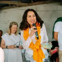 Karina Kartika Soekarno atau yang bernama lengkap Karina Kartika Dewi Soekarno merupakan putri Presiden Soekarno dari istrinya Ratna Sari Dewi. [Foto: Instagram/kartikasoekarnofoundation]