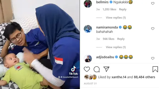 Musdalifah Basri bersama keluarga