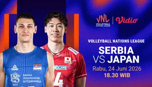 VNL 2026 - Serbia vs Japan: Arena d’Orleans Menjadi Ajang Pembuktian Dua Tim Besar! Live di Vidio
