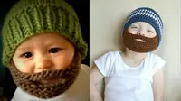 Topi Unik yang Membuat Bayi Seolah Memiliki Kumis dan Jenggot