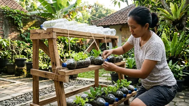 Pasang Botol pada Rak