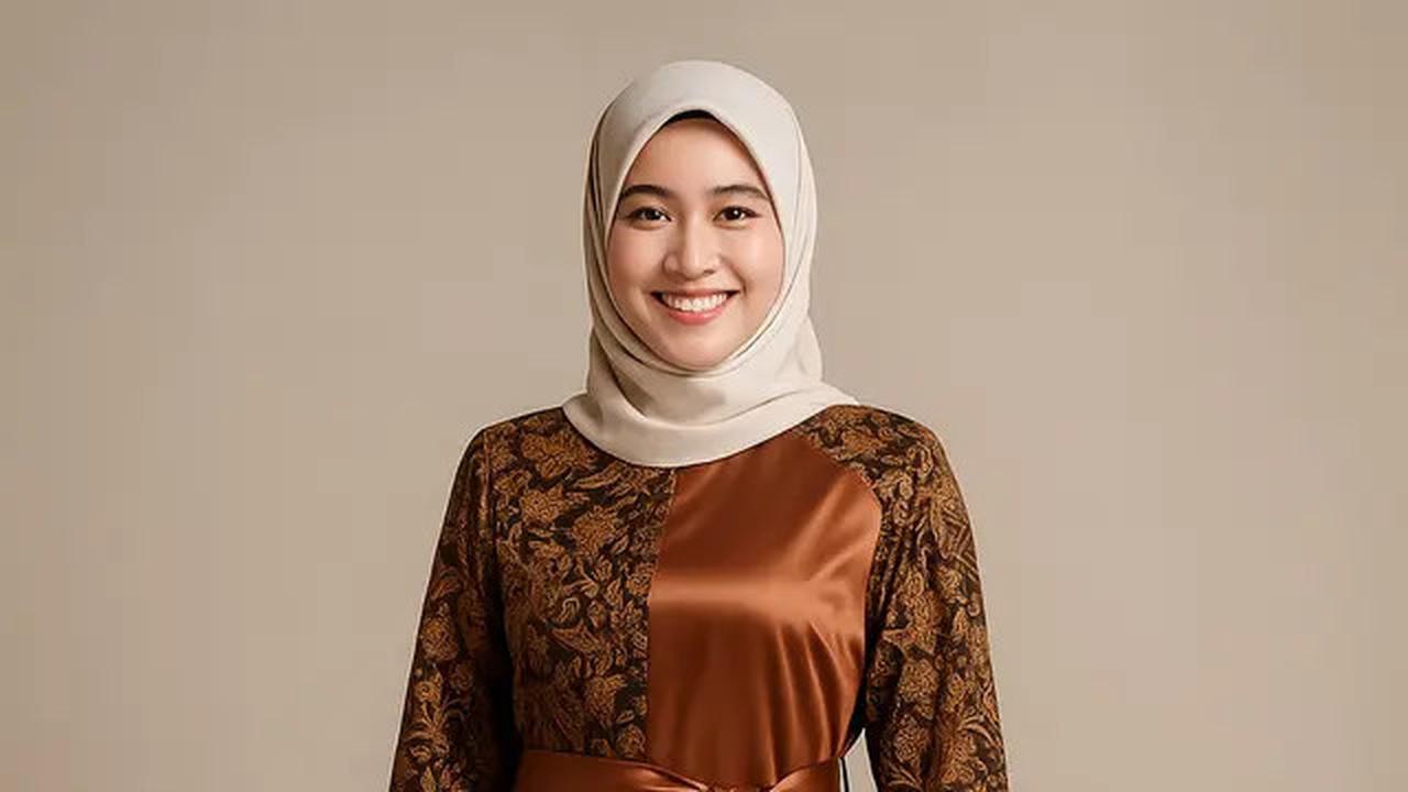 8 Model Gamis Batik Kombinasi Satin Mengkilap, Bikin Penampilanmu Mewah dan Elegan