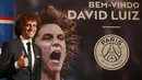 Selama lebih kurang lima tahun, David Luiz, akan bermain bersama klub asal Perancis, Paris St Germain, (7/8/2014). (REUTERS/Benoit Tessier)