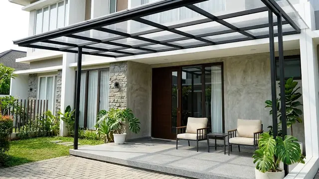 Model Kanopi Depan Rumah Tanpa Mengurangi Cahaya ke Teras/AI Generated