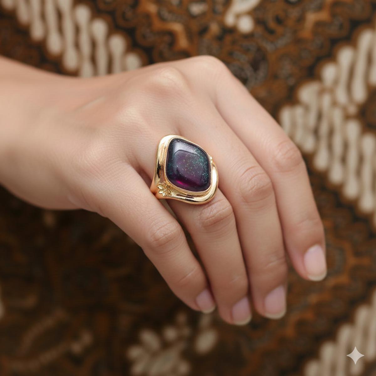 7 Model Cincin Emas Batu Akik Wanita untuk Kesan Elegan dan Berkarakter