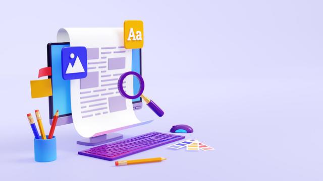 Ilustrasi menulis, caption text