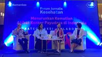 acara Forum Jurnalis Kesehatan &ldquo;Menurunkan Beban dan Angka Kematian Akibat Kanker Payudara: Strategi, Aksi Kolaborasi&rdquo; Senin (29/9/2025).