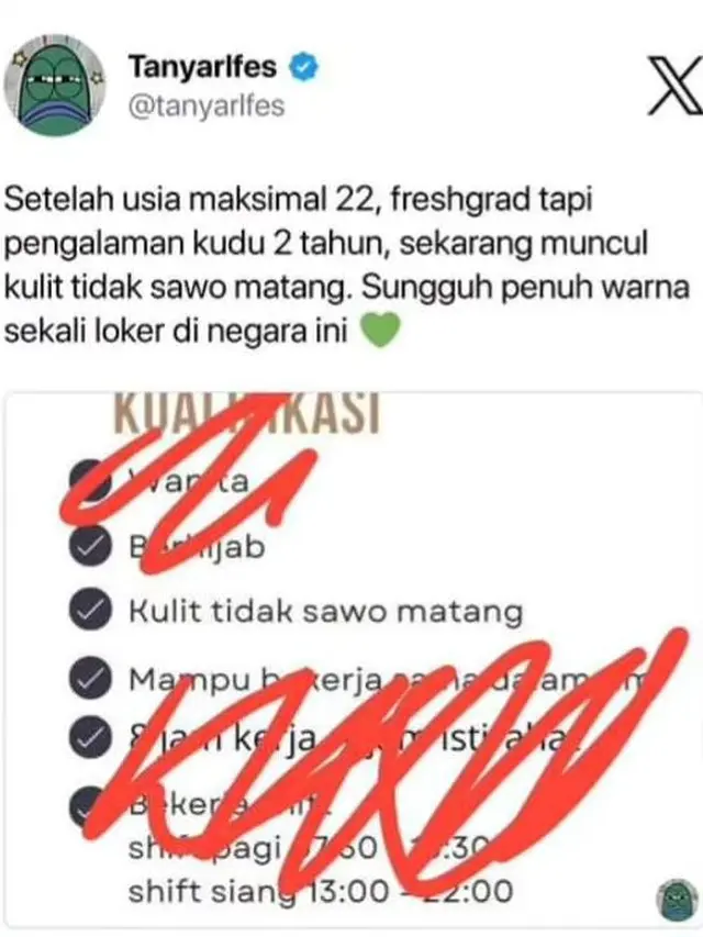 6 Syarat Penampilan di Lowongan Kerja Ini Bikin Senyum Tipis
