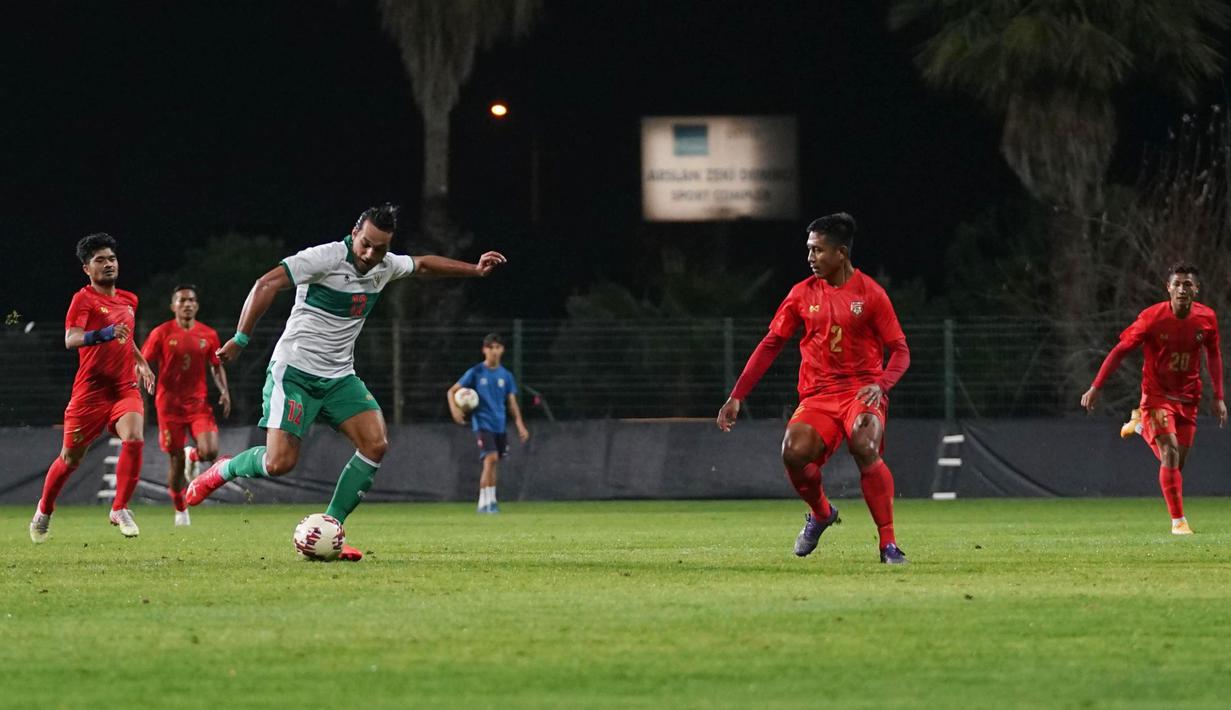 Laga ini merupakan laga uji coba kedua tim asuhan Shin Tae-yong jelang Piala AFF 2020. Sebelumnya skuat Indonesia sudah berduel melawan Afghanistan dan takluk 0-1. (Dokumantasi PSSI)