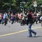 Situasi baku tembak di Sarinah, Jakarta Pusat. (REUTERS/Veri Sanovri/Xinhua)