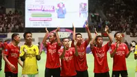 SMAN 8 Makassar berhasil menjadi juara AXIS Nation Cup 2023 pada laga grand final yang digelar di Istora Senayan, Jakarta, Minggu (15/10/2023) malam WIB. (Bola.com/Muhammad Iqbal Ichsan)