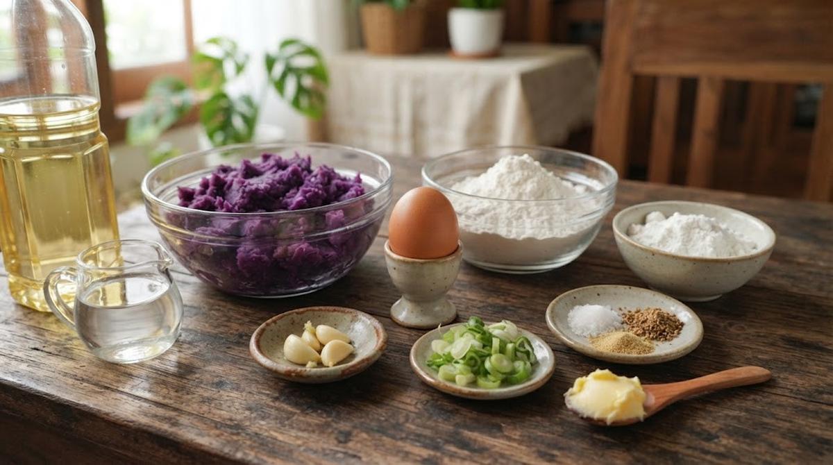 Bahan-Bahan Stik Bawang Ubi Ungu