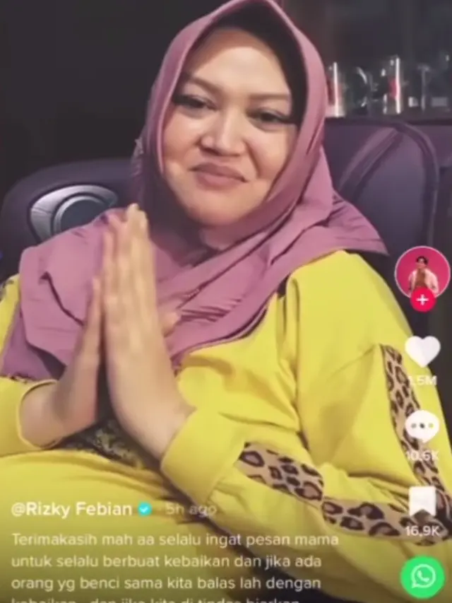 Unggahan Rizky Febian soal Lina Jubaedah di TikTok. (Foto: Dok. Instagram @lambe_turah)