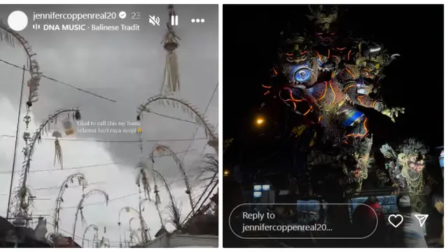 Potret 6 Artis Nonton Ogoh-ogoh Sambut Nyepi 2025, Jennifer Coppen Bersyukur Tinggal di Bali