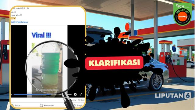 Tangkapan layar klaim Pertalite campur air jadi etanol