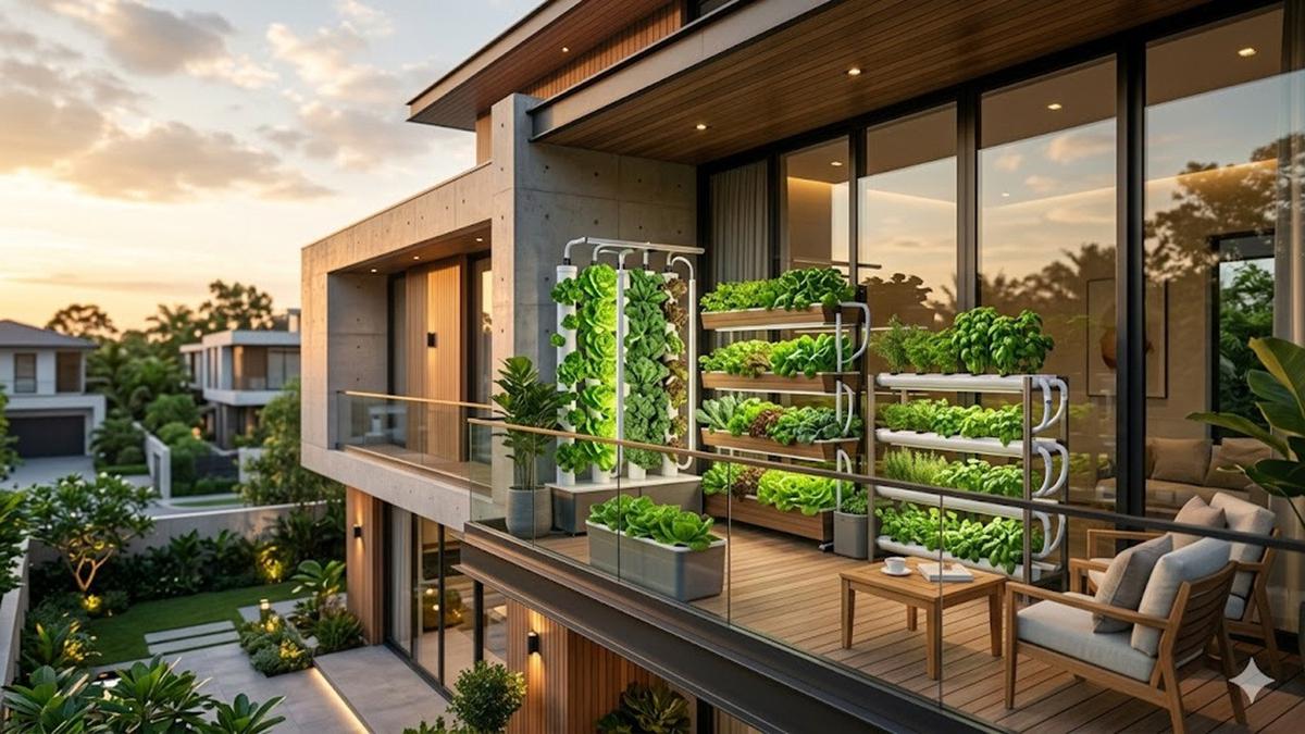 8 Ide Rumah dengan Kebun Hidroponik Elegan di Hunian Modern, Buat Hunian Makin Asri