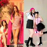 Tampil kompak dan elegan dengan baju tweed, bisa dilihat salah satunya dari potret OOTD Shandy Aulia dan putri kecilnya berikut ini. [@shandyaulia]