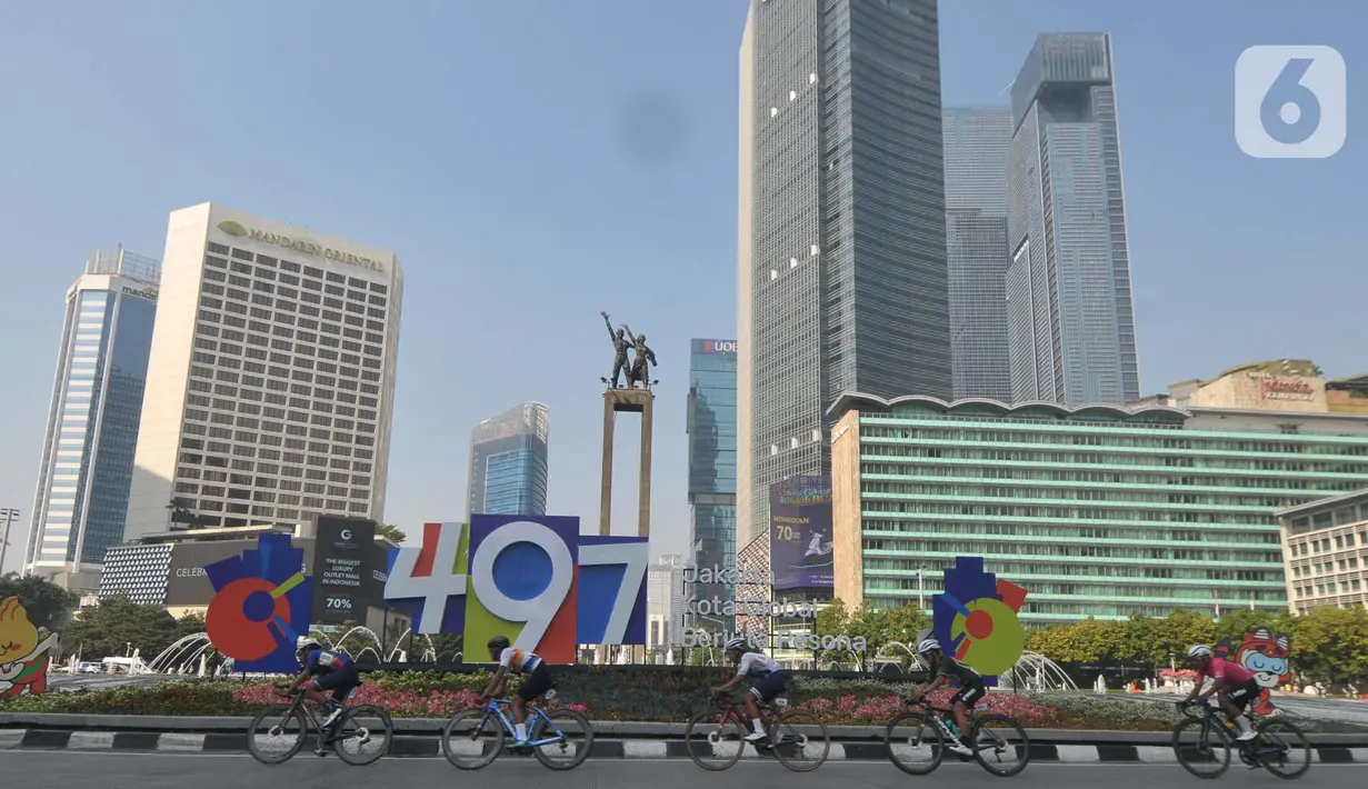 Ajang balap sepeda ini diselenggarakan di ruas Jalan Sudirman, tepatnya dari Bundaran HI hingga Bundaran Senayan. (merdeka.com/Imam Buhori)