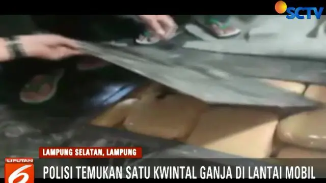 Saat digeledah, polisi mencurigai lantai mobil dibawah jok bagian tengah dimodifikasi dengan plat besi baru.