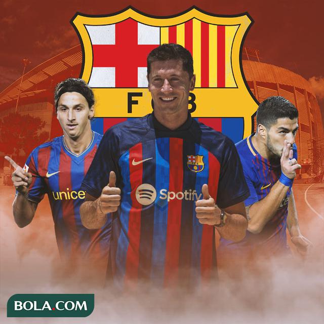 Barcelona - Zlatan Ibrahimovic, Robert Lewandowski, Luis Suarez
