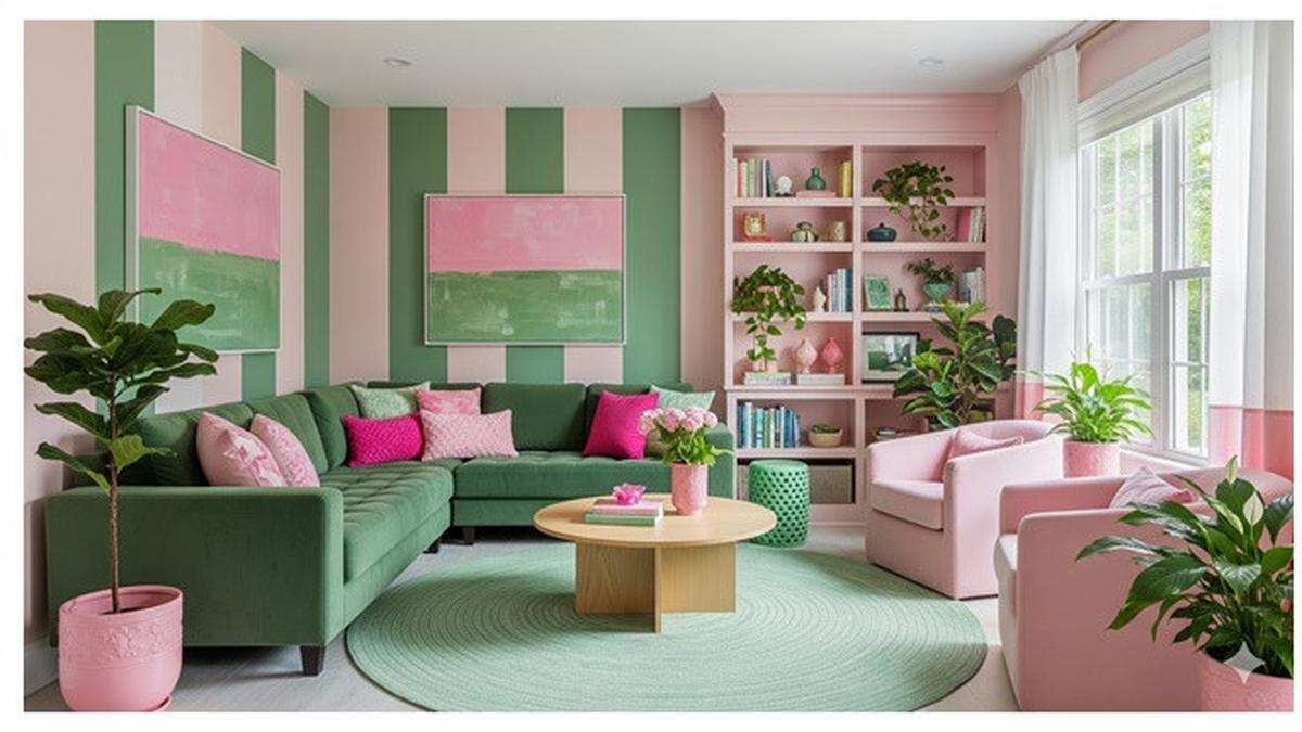 7 Inspirasi Rumah Cat Kombinasi Warna Pink dan Hijau, Ciptakan Suasana Harmonis