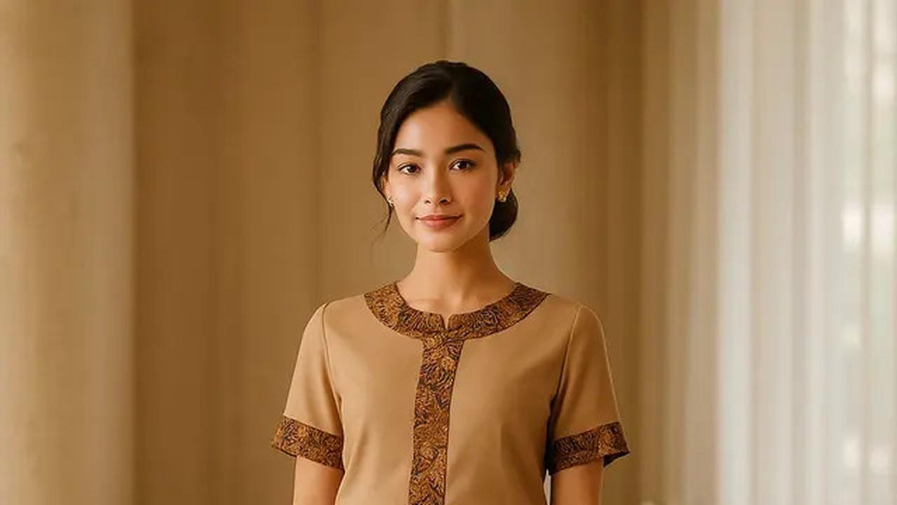 7 Model Rok Batik Kombinasi Kain Polos Wanita Modern yang Elegan