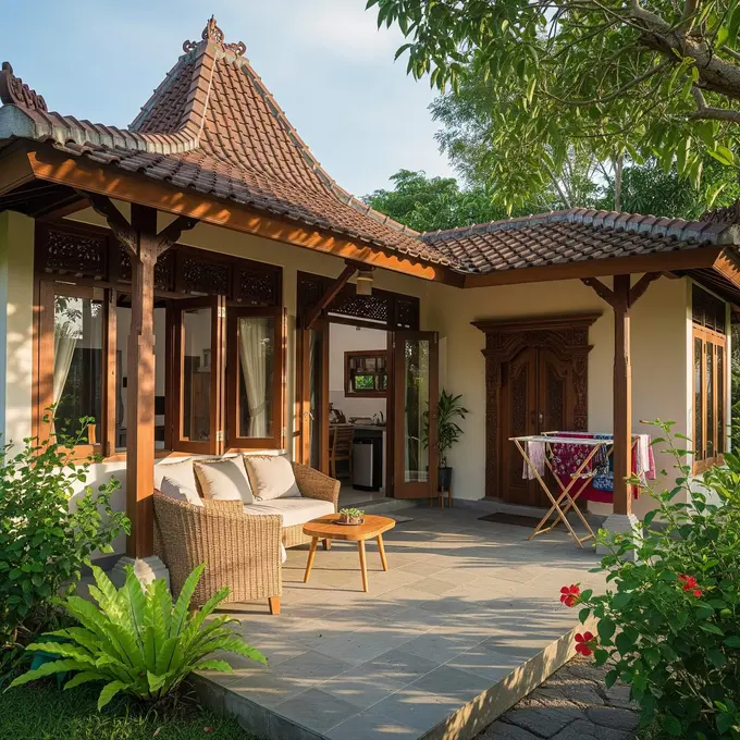 Desain Rumah Kecil Ukuran 6x9 Meter dengan Atap Limasan