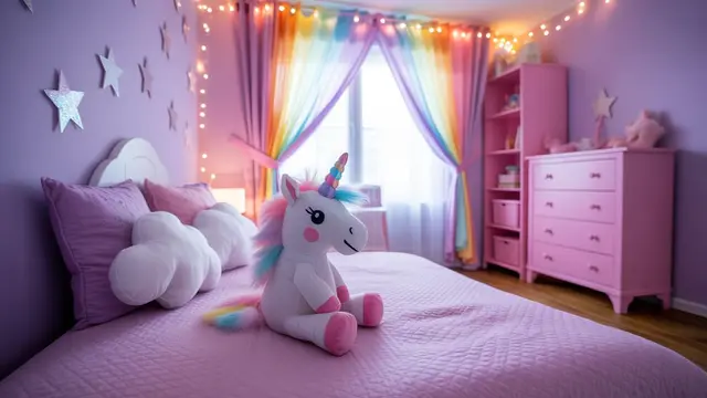 desain kamar tidur serba unicorn