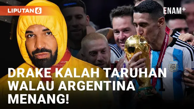 Waduh! Drake Kehilangan Uang Taruhan Rp15 Miliar Meski Jagokan Argentina Juara Piala Dunia