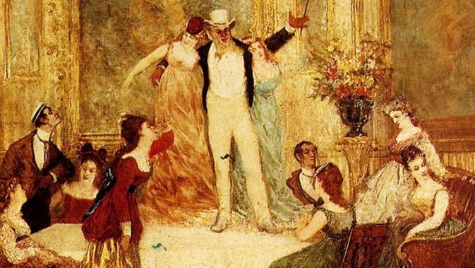 Une Soirée Chez La Païva, lukisan Adolphe Joseph Thomas Monticelli, yang menggambarkan pesta meriah di mansion La Paiva (Public Domain)