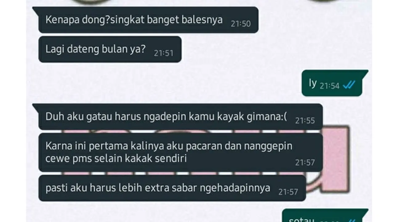6 Chat Gebetan Lagi PMS Ini Bikin Elus Dada, Melatih Kesabaran