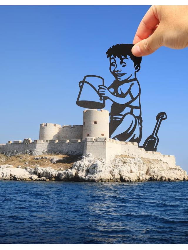 6 Gabungan Ilustrasi Gambar dengan Bangunan Dunia Ini Hasilnya Bikin