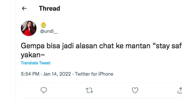 8 Twit Kocak Tentang Gempa Jadi Ajang Hubungin Mantan Pacar