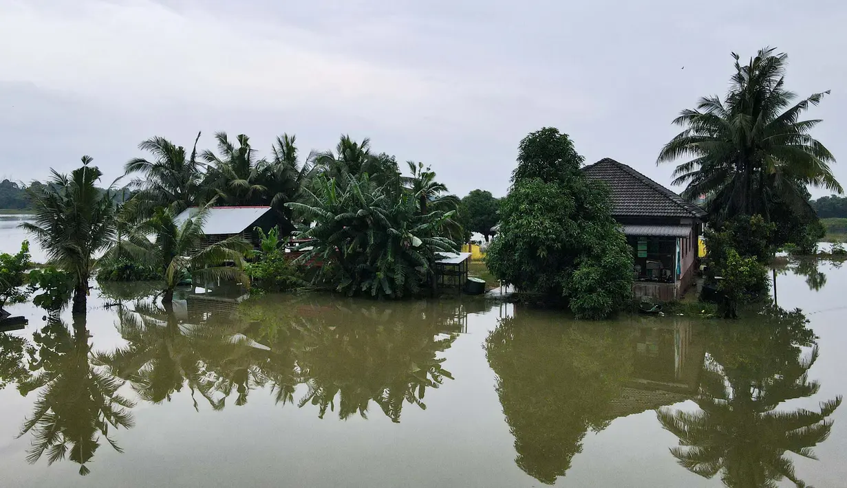 Pejabat manajemen bencana setempat mengkhawatirkan jumlah pengungsi akan terus meningkat mengingat hujan yang belum juga reda. (MOHD RASFAN/AFP)