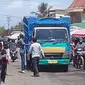 Aksi komplotan pemalak supir truk di Kertapati Palembang Sumsel yang meresahkan (Liputan6.com / Nefri Inge)