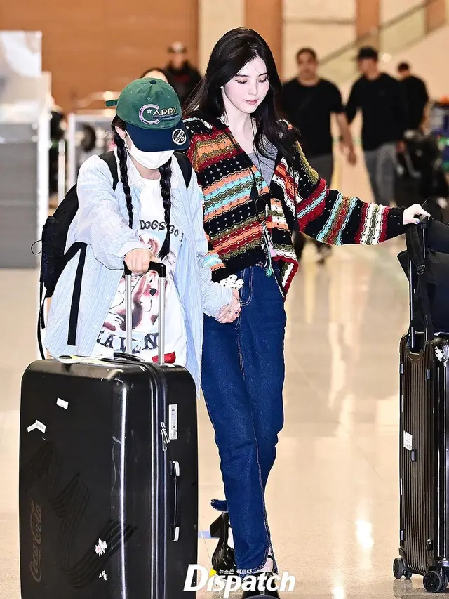 Penampilan Han So Hee pulang dari Hawaii. [Foto: Instagram/koreadispatch]