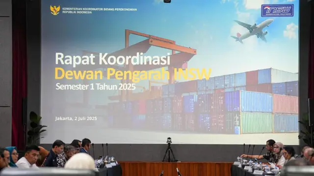 Kemenko Perekonomian telah menyelenggarakan Rapat Koordinasi Dewan Pengarah Indonesia National Single Window (INSW), Rabu, 2 Juli 2025. (Foto: ekon.go.id)