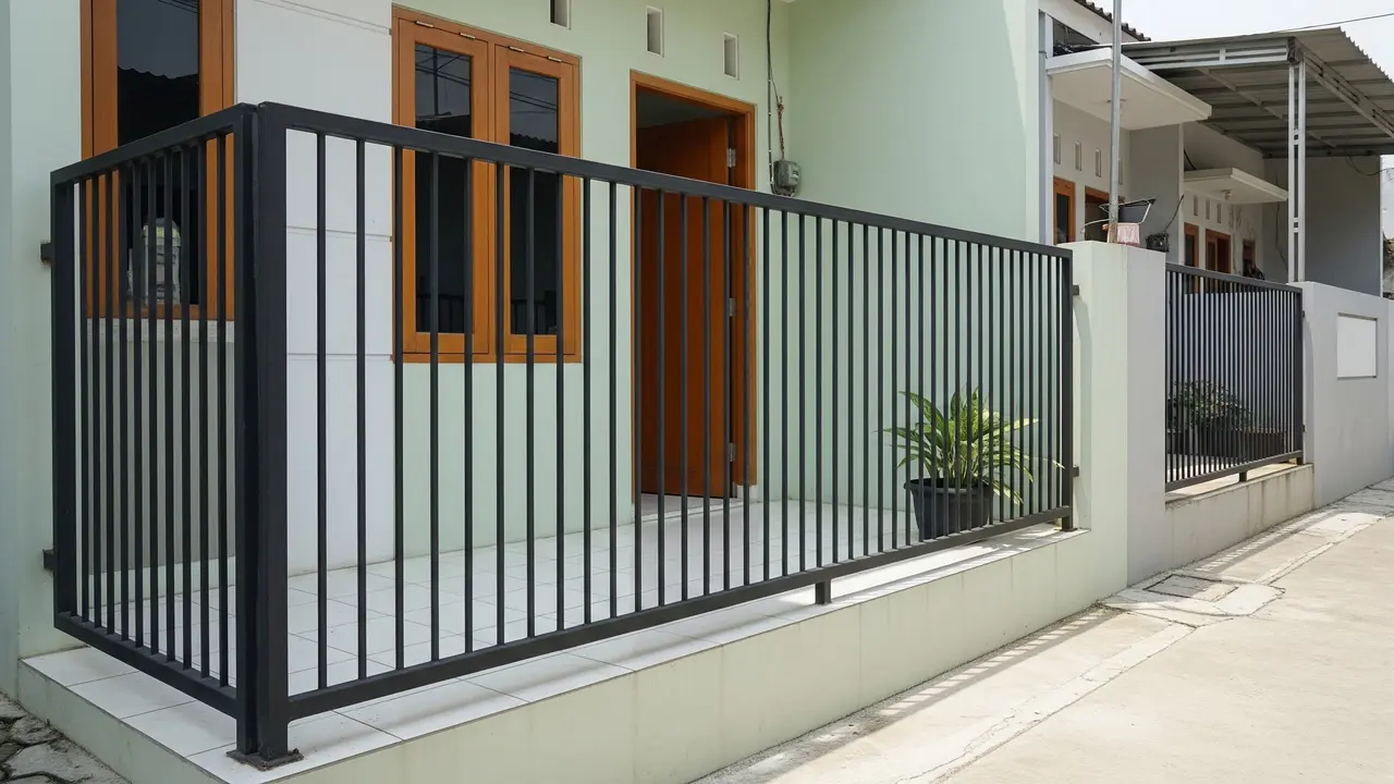 10 Model Pagar Mepet Teras Rumah Subsidi, Desain Minimalis, Fungsional, dan Estetik