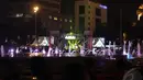 Panggung hiburan yang berada di Bundaran HI Jakarta menjadi daya tarik warga untuk merayakan malam pergantian tahun, Rabu (31/12/2014). (Liputan6.com/Faizal Fanani)
