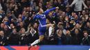 Gelandang asal Belgia, Eden Hazard ikut memeriahkan laga melawan Indonesian All-Star pada ajang Chelsea Asia Tour di Stadion Gelora Bung Karno, Jakarta. Hazard mencetak satu gol saat Chelsea menang telak 8-1 atas Indonesia. (AFP/Ben Stansall)
