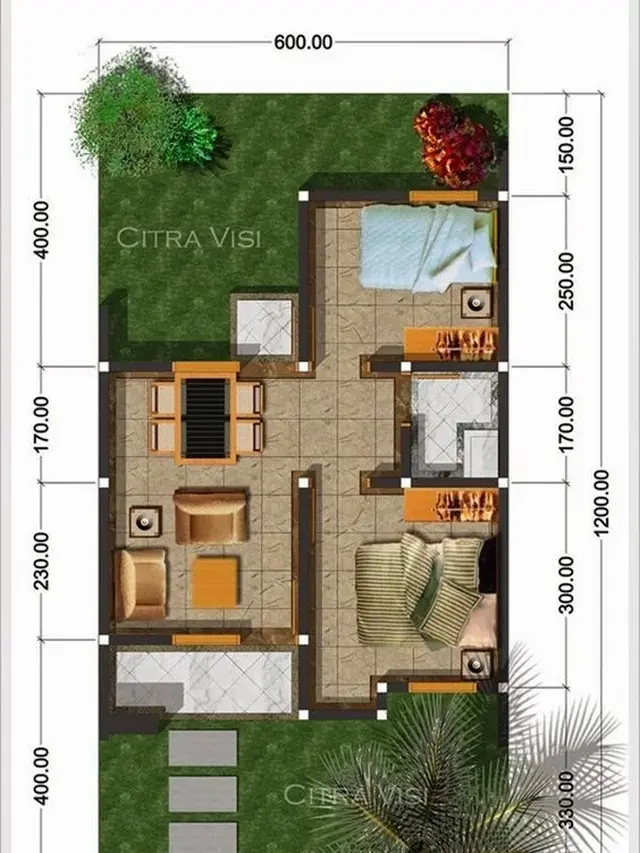 Desain rumah minimalis 60 m2