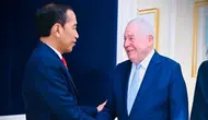 Presiden Joko Widodo (Jokowi) bertemu CEO Freeport McMoRan, Ricard Adkerson, saat kunjungan kerja ke Washington DC, Amerika Serikat, Senin, (13/11/2023). (Foto:&nbsp;Biro Pers, Media, dan Informasi Sekretariat Presiden)