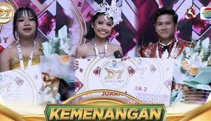 Tasya Juara 1, Valen Juara 2 dan April Juara 3 dalam ajang Dangdut Academy 7 (Dok : Tangkapan layar via YouTube/ Indosiar)