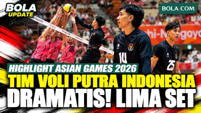Highlight Tim Voli Putra Indonesia vs Thailand: Dramatis hingga Lima Set di Asian Games 2026