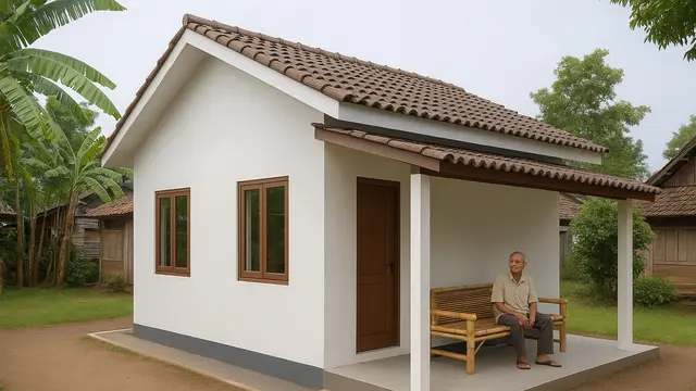 Rumah Sederhana 6x9 untuk Lansia di Kampung (Foto: ChatGPT)